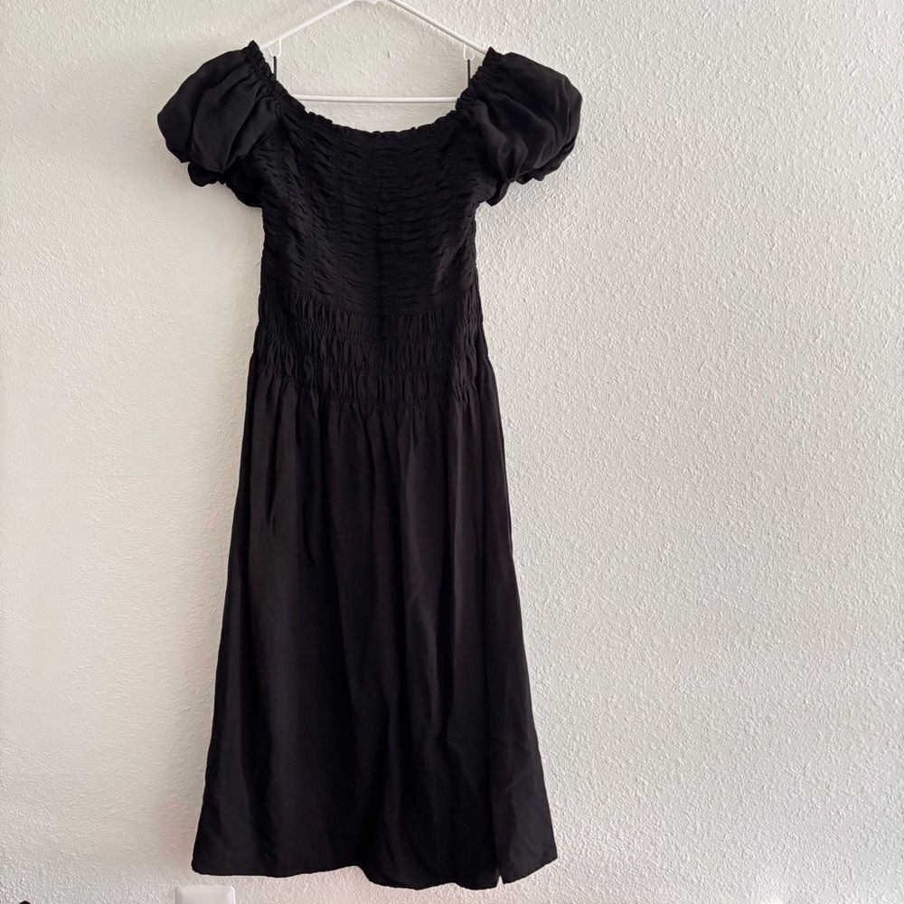 Kourt Black Tiered Maxi Dress Nap Dress Size Small